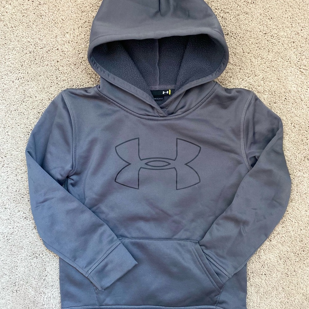 Under Armour Gray Pullover Hoodie with Logo
